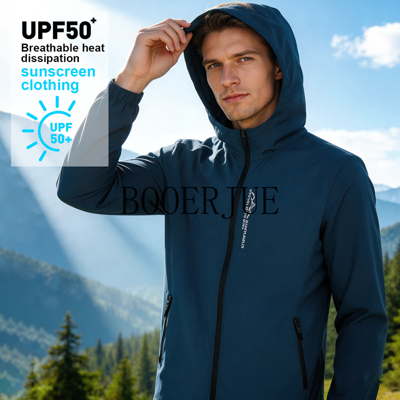 Outdoor Sport Coat - Męskie wodoodporne kurtki trekkingowe na lato,