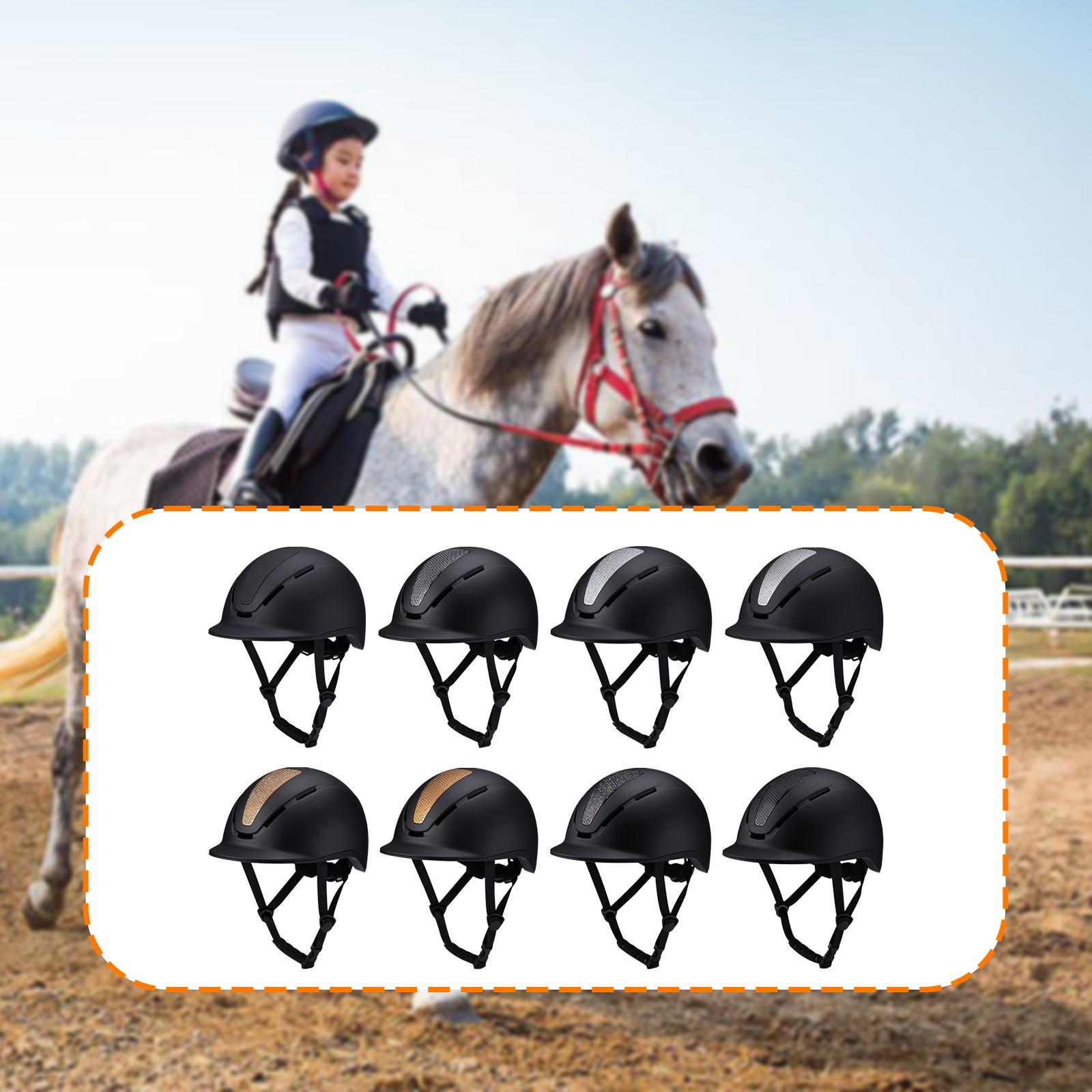 Equestrian Helmet - Regulowany kask jeździecki z paskiem pod