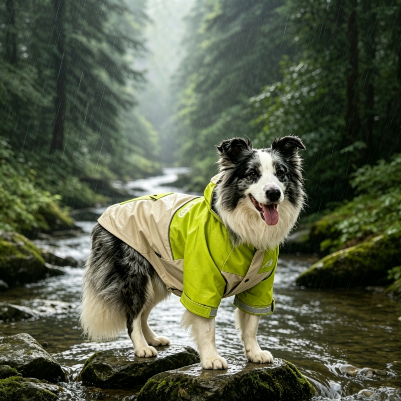 Outdoor Sport Coat - Regulowany, wodoodporny płaszcz przeciwdeszczowy dla psa,