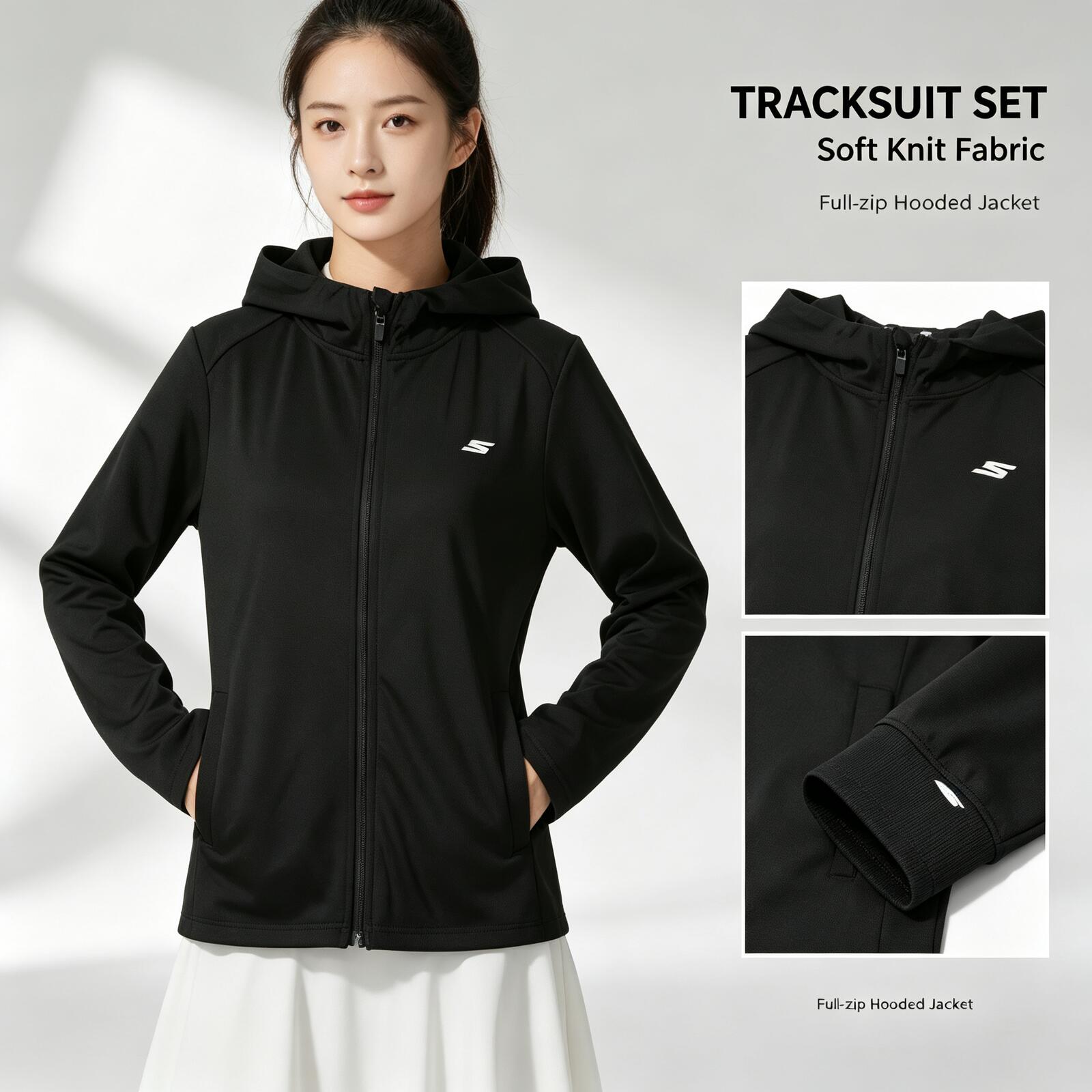 Outdoor Sport Coat - SKECHERS Damska lekka dzianinowa kurtka z