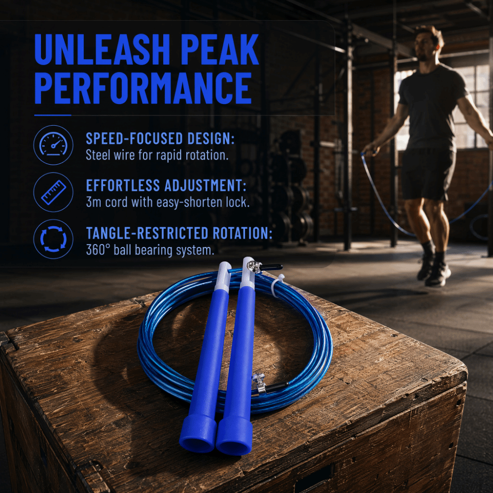 Wytrzymała stalowa lina do ska – Speed Skipping Rope recenzja i cena